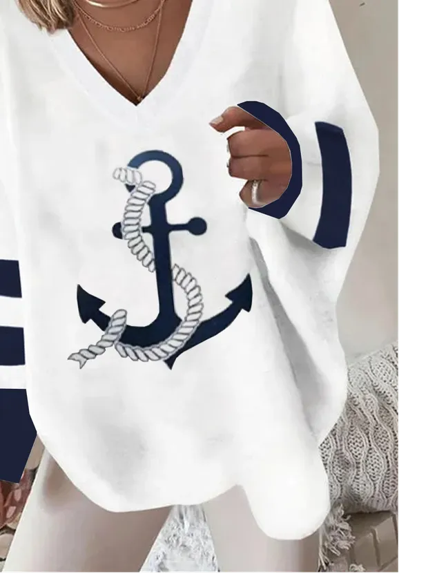 Anchor Casual Loose Sweatshirt