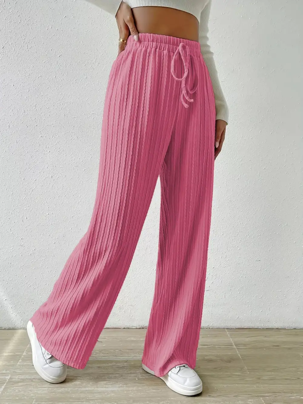 Weekend Drawstring Wide Leg Pants
