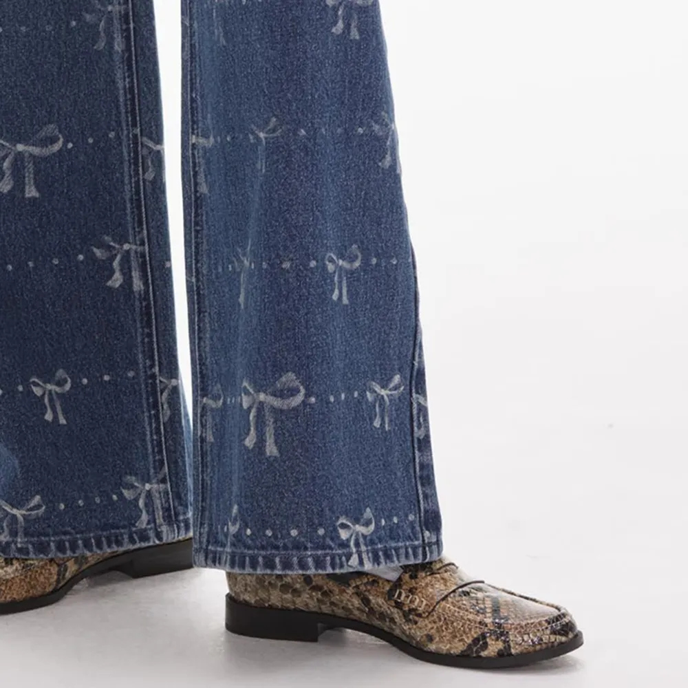 Bow Print Jeans