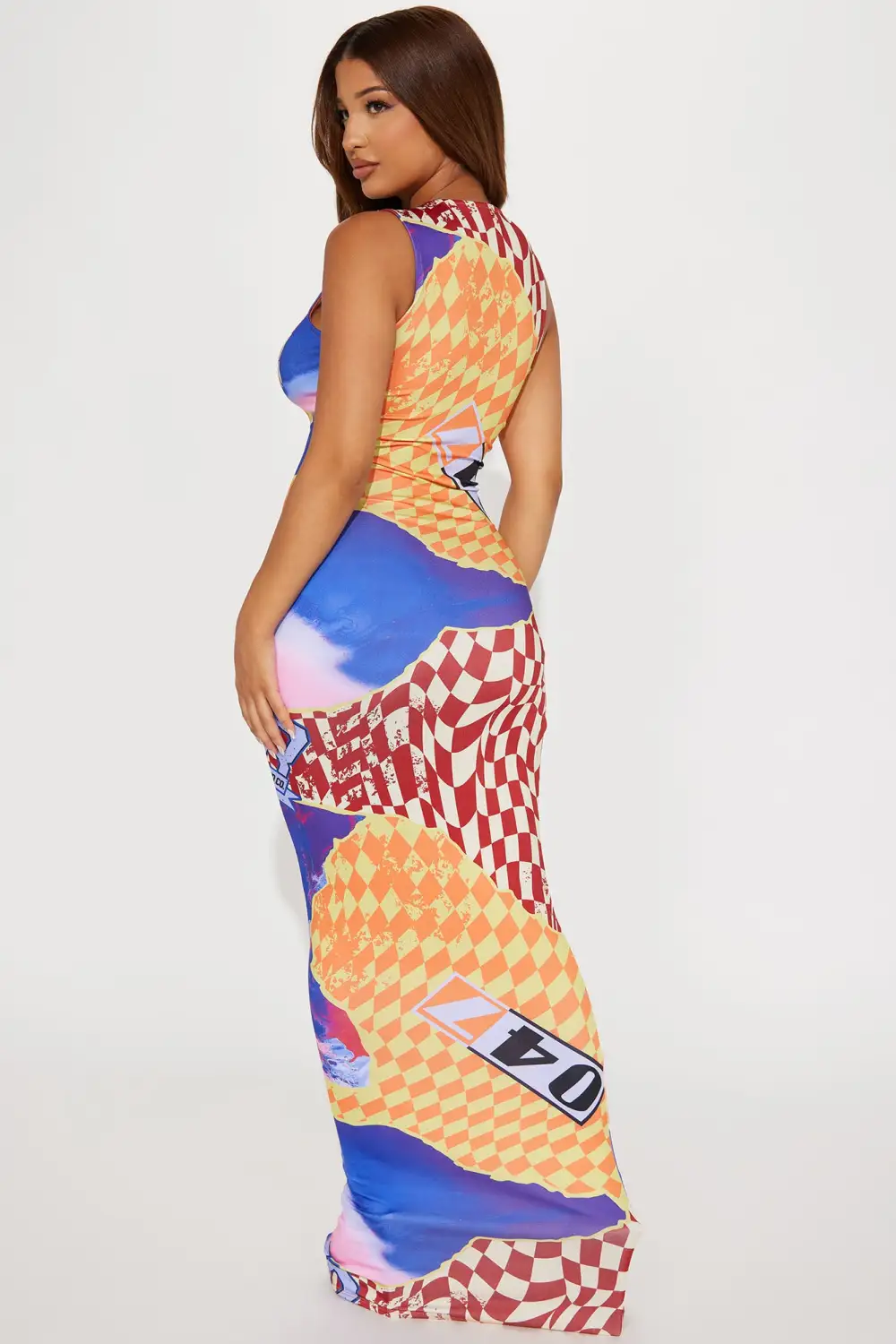 Finish First Sleeveless Maxi Dress - Multi Color