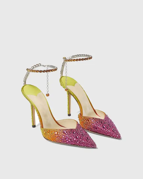 Rhinestone Embellished Pumps in Ombre
