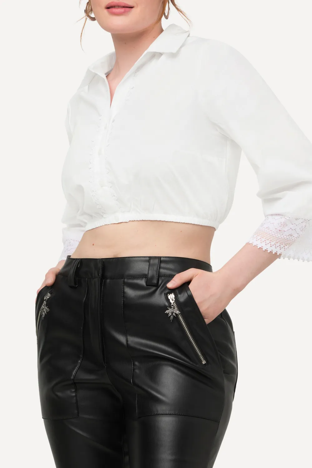 Short Lace Cuff Shirt