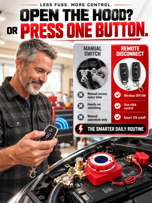 High-Efficiency Anti-Drain Remote Battery Disconnect Switch Kit