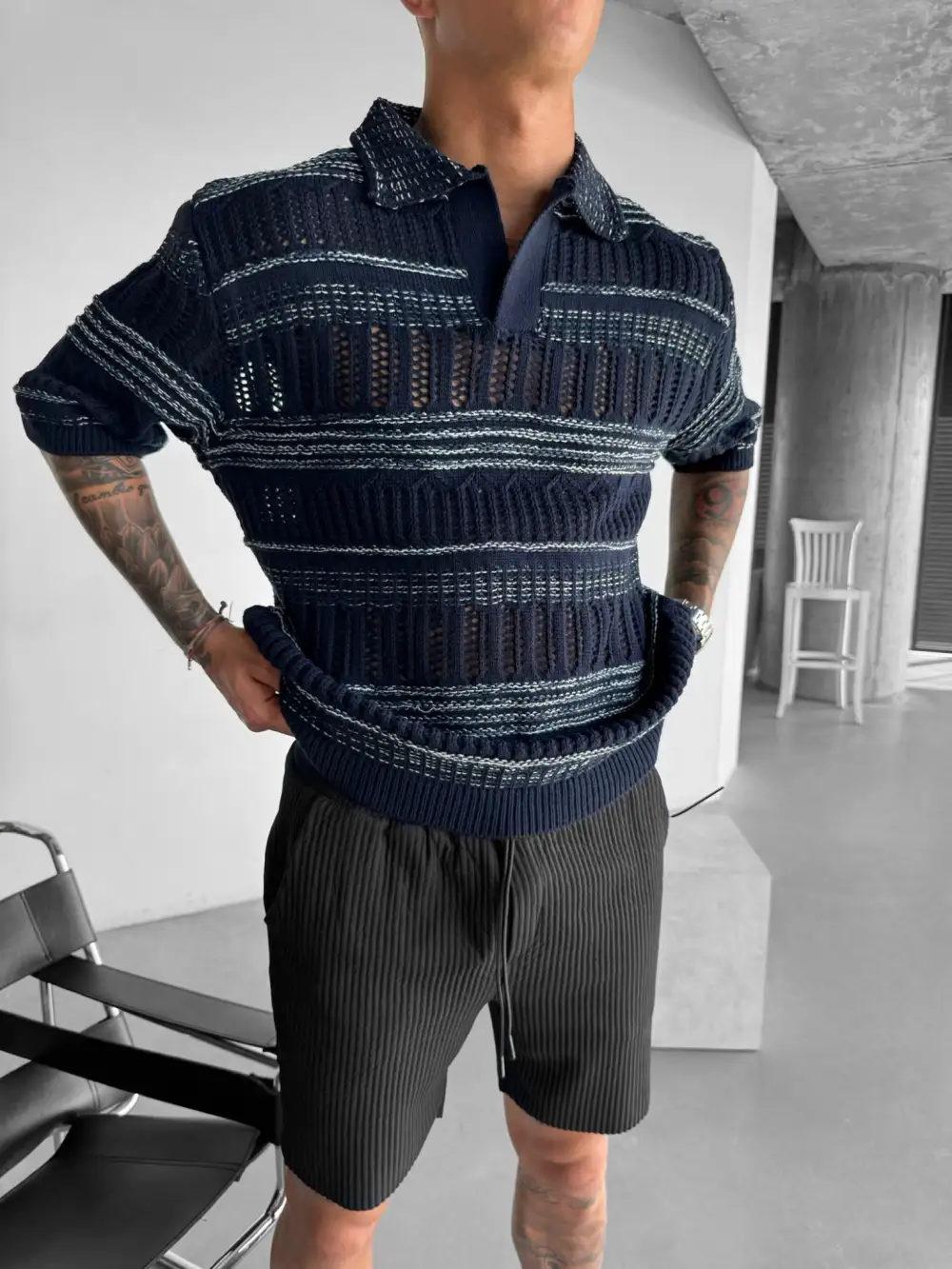 Minimal Relaxed Knit T-Shirt
