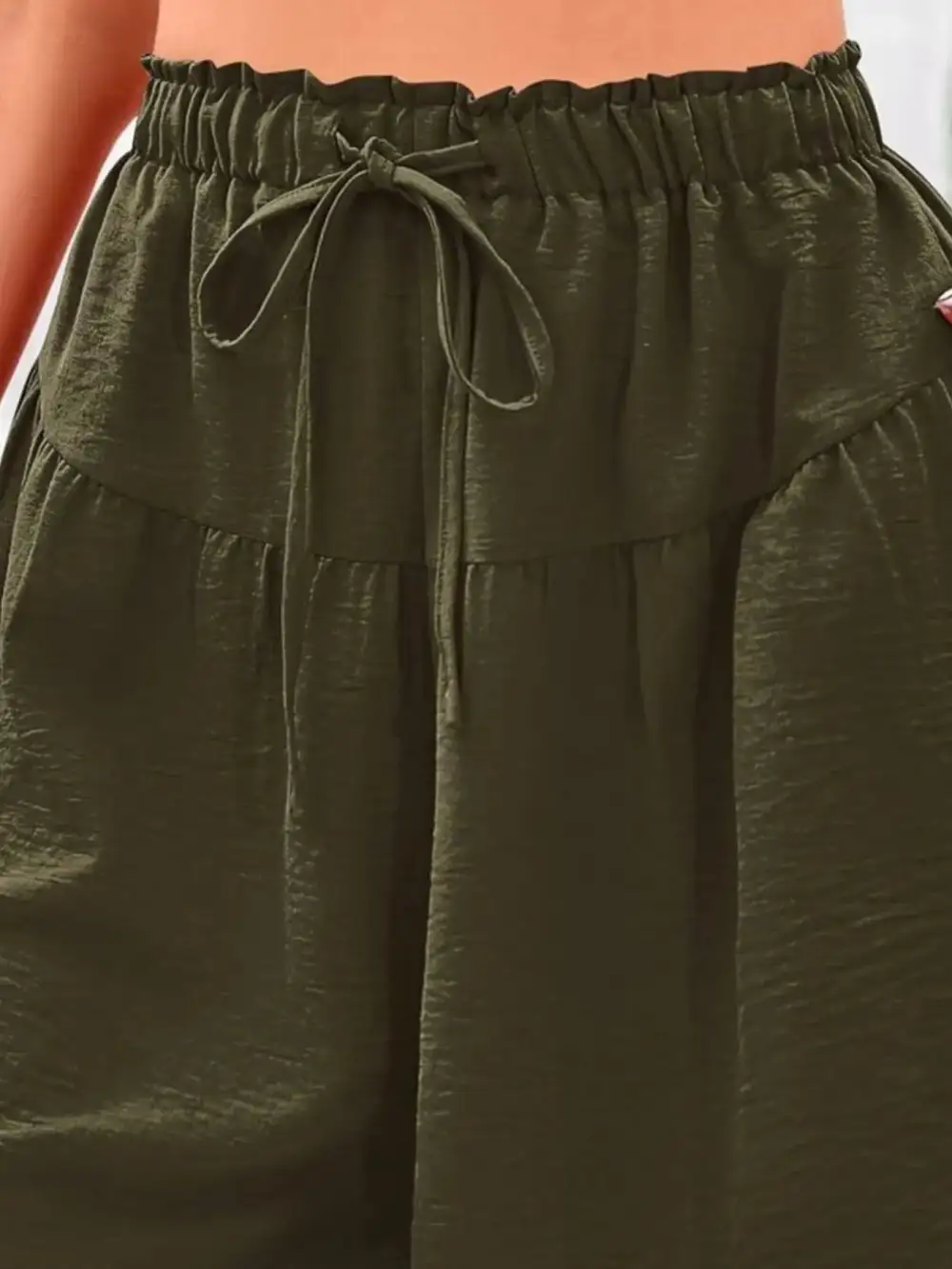 Full Size Casual Drawstring High Waist Relaxed Shorts