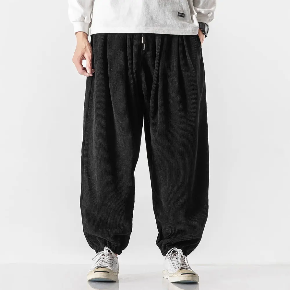 Textured Corduroy Harem Pants