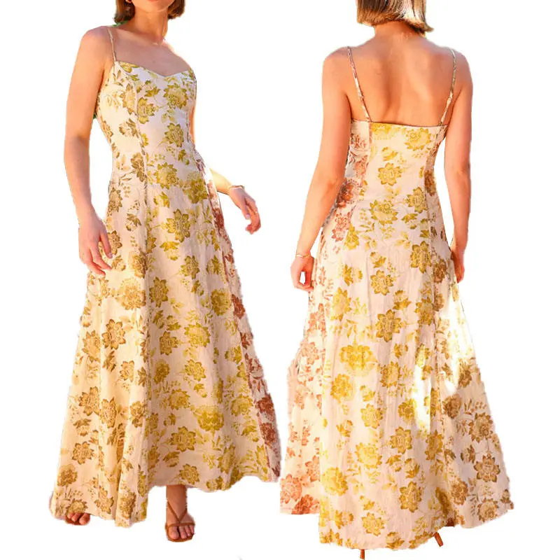 Resort Wear Backless Print Dress