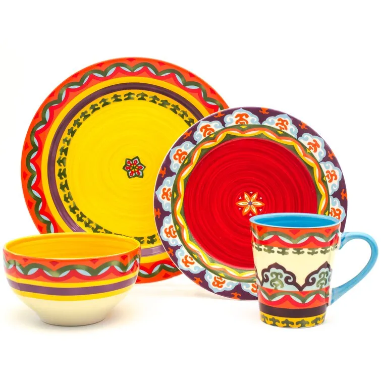 Euro Ceramica Galicia Stoneware Dinnerware Set - Service for 4