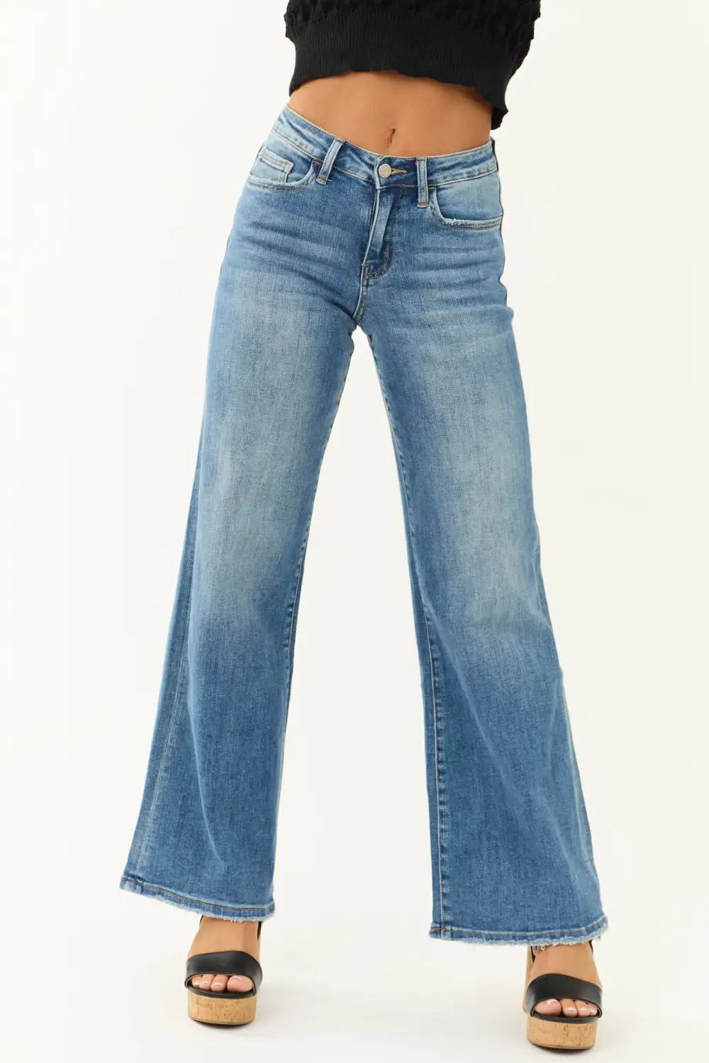 Medium Blue Flared Bootcut Jeans