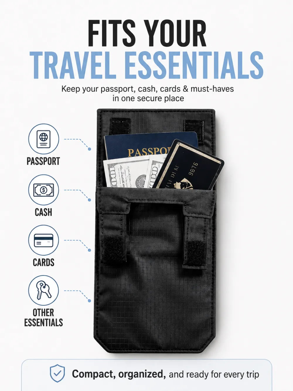 Coin Purse/ID Holder - Invisible and Anti-theft