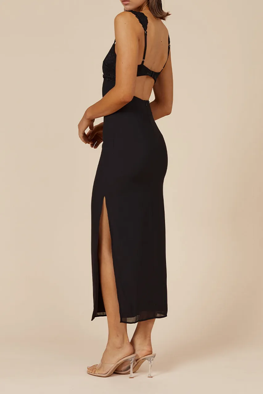 Sexy Sheer Midi Dress
