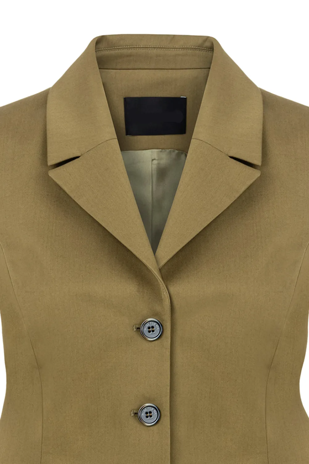 Lapel Vest-Khaki
