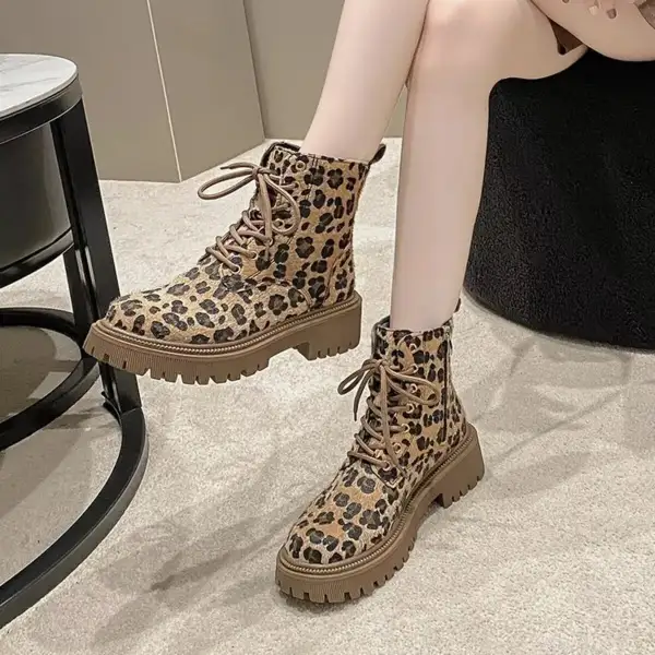 Animal Print Lace Shoes