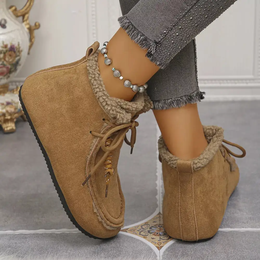 Refined Plush Lined Ankle Boots