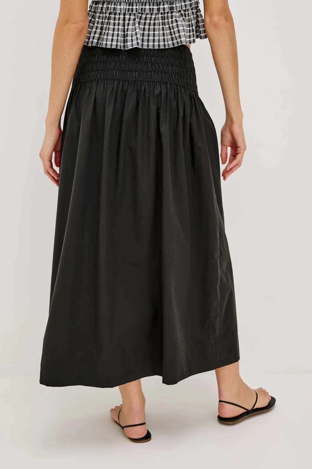 Ruffled High-Waisted Pure Cotton Half Skirt