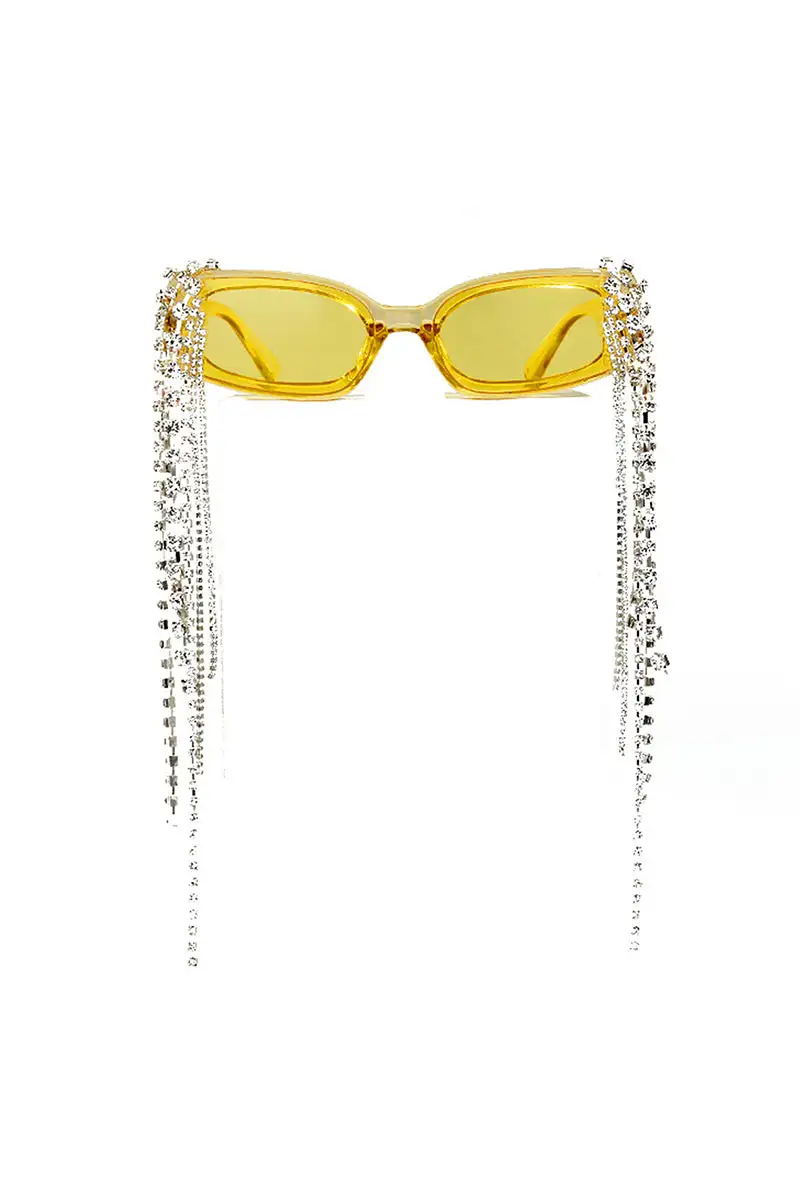Polished Rectangle Frame Sunglasses