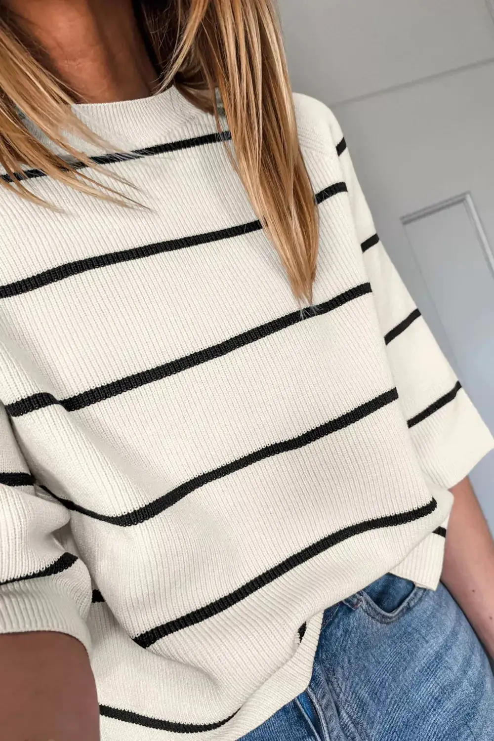 Striped Ribbed Sweater