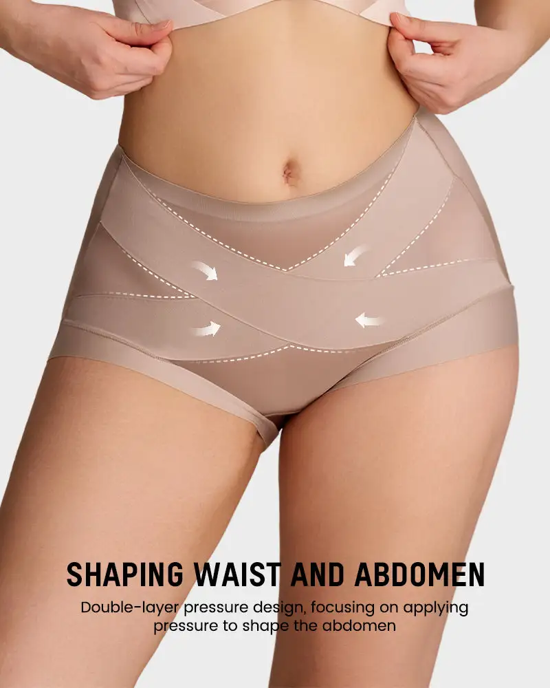 High-Waist Tummy Control Panties — Seamless Breathable Design, No Visible Panty Lines