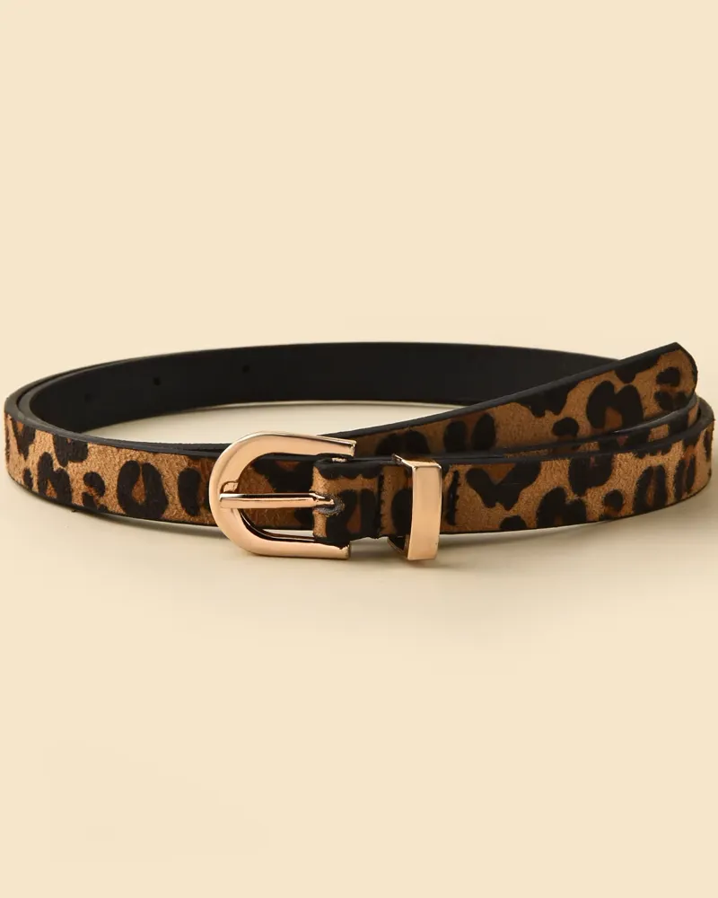 Minimal Animal Print Women's Belt