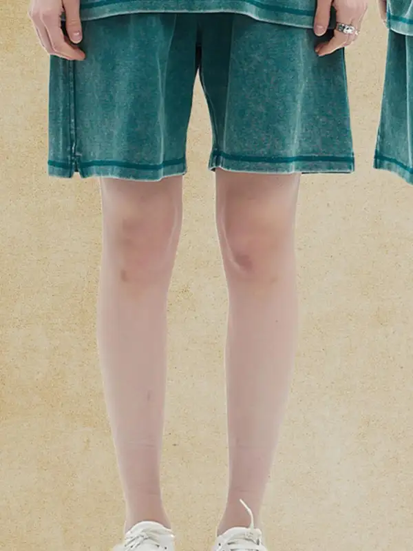 Cotton Blend Easy Waist Casual Shorts