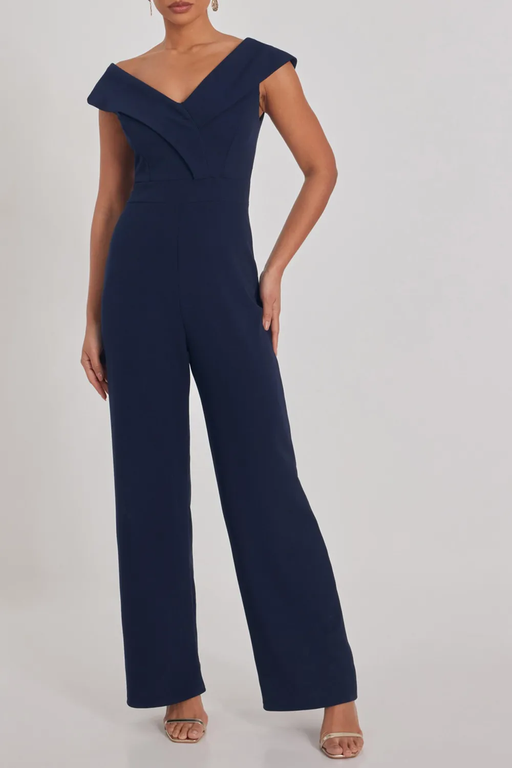Navy Wide Leg Jumpsuit