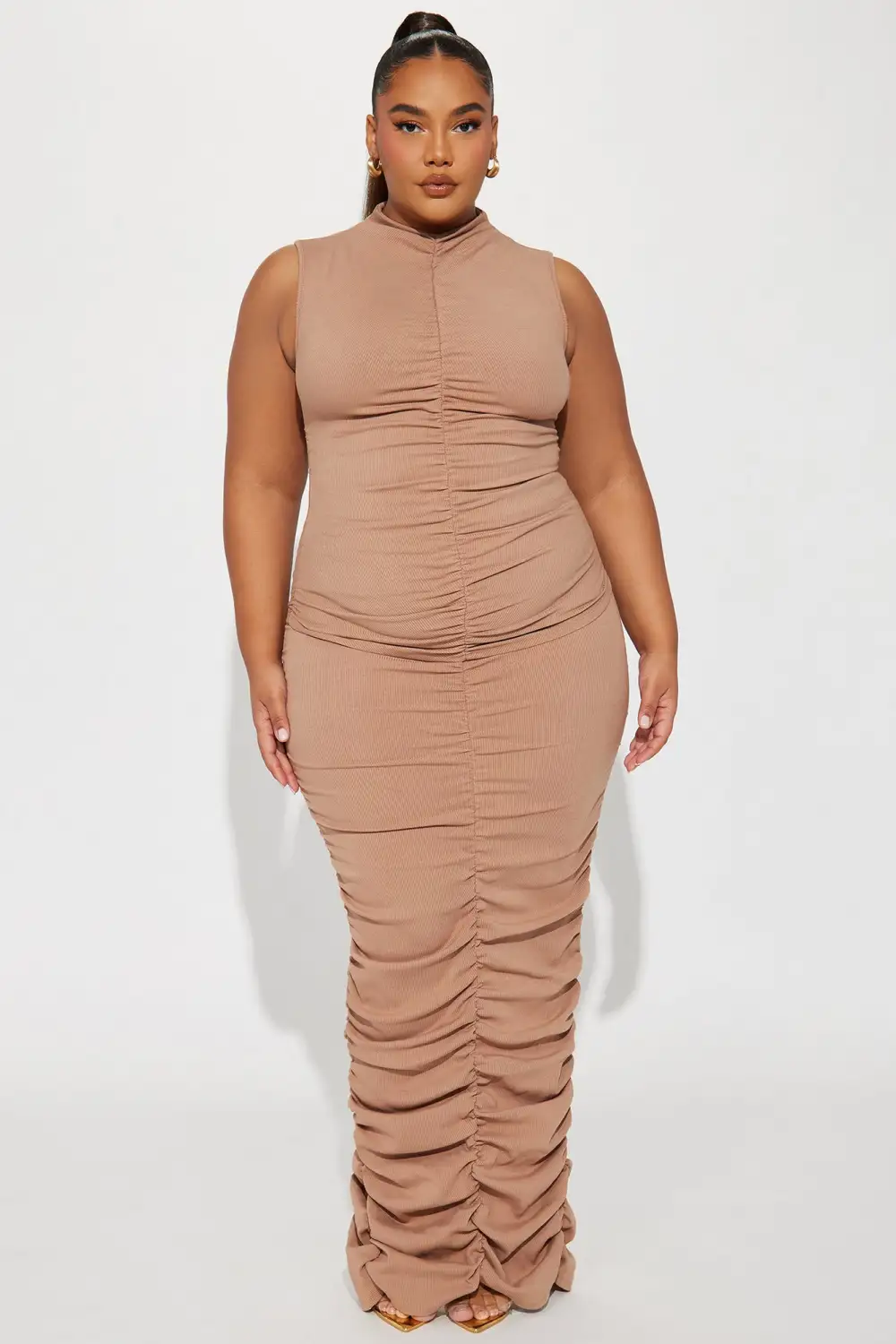 Lilian Snatched Skirt Set - Nude