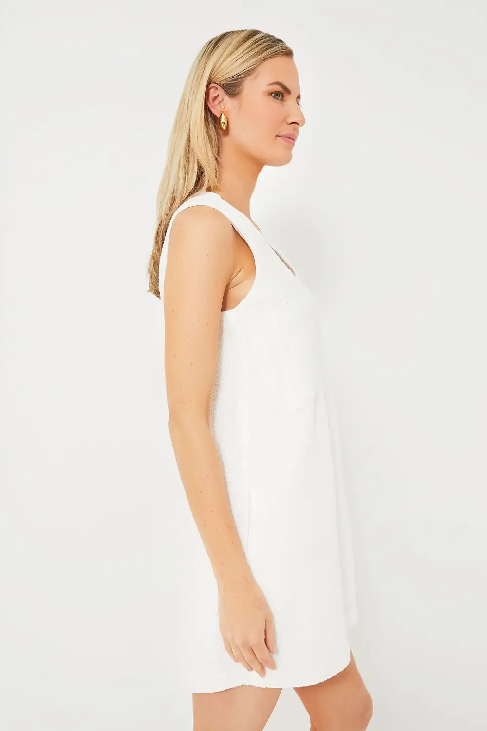 White Textured Myla Romper