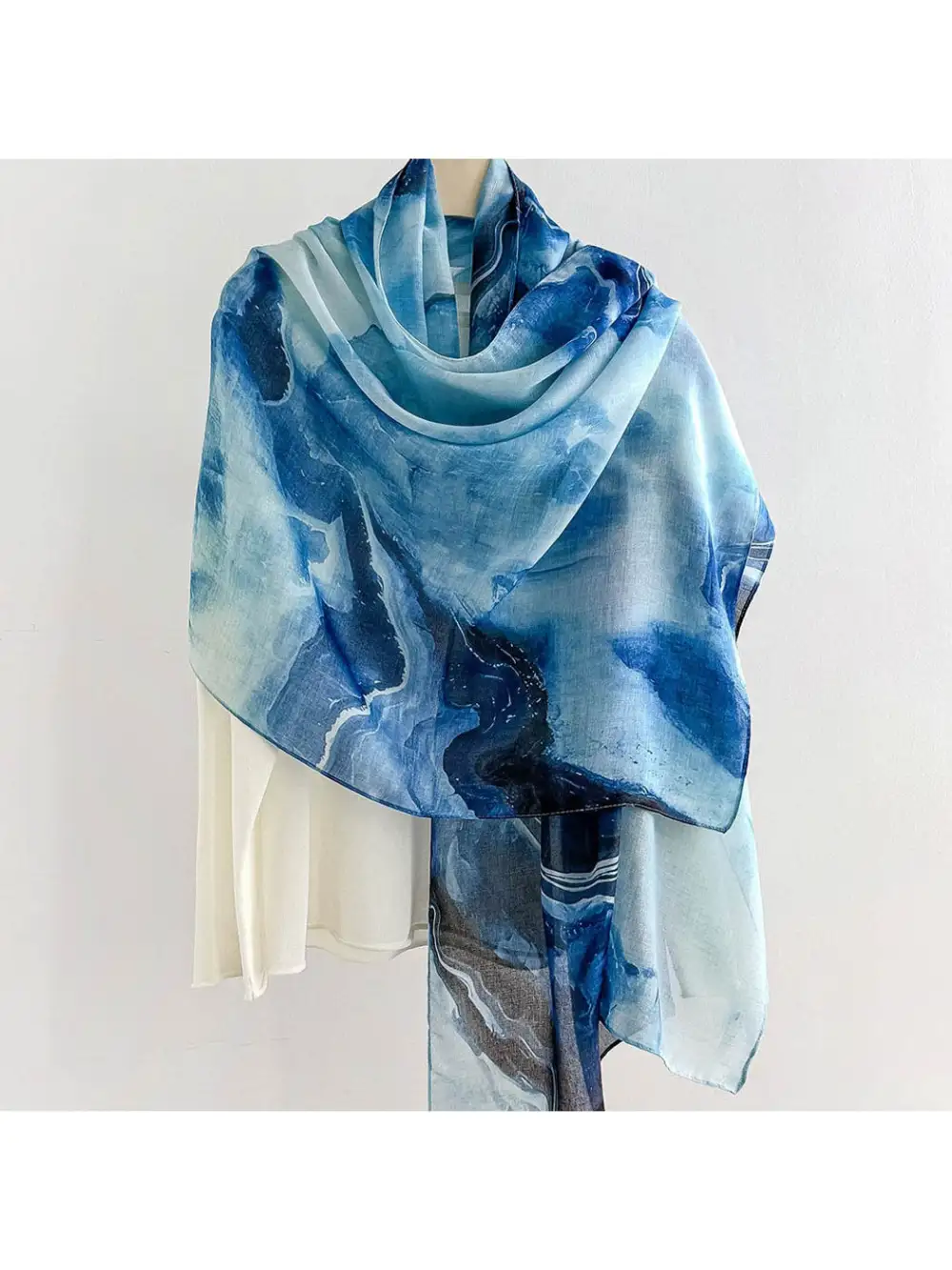 Abstract Print Summer Wrap Scarf