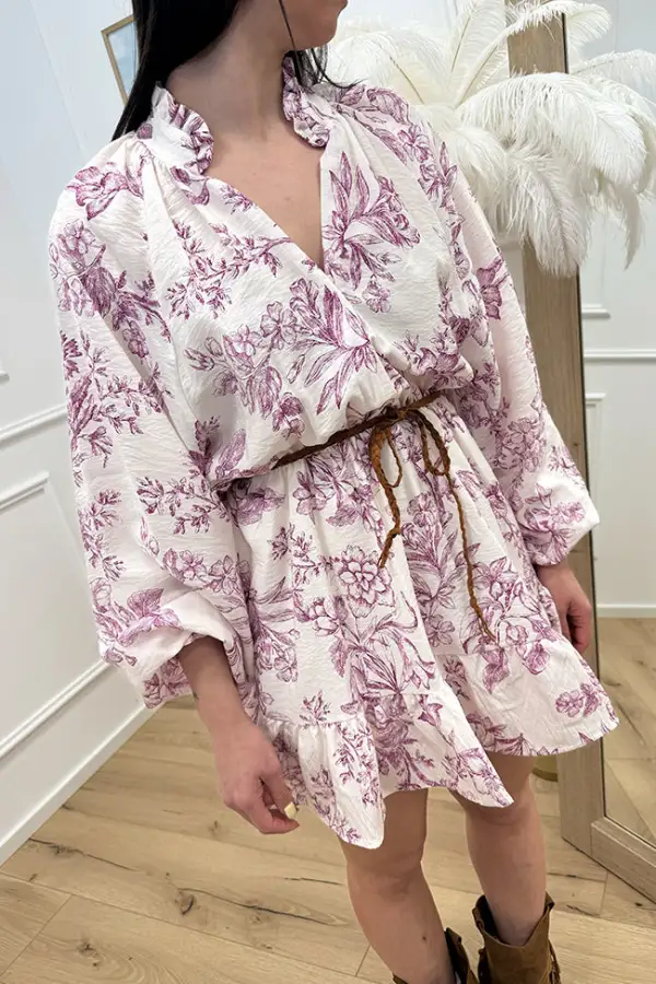 Clean Mini V Neck Dress