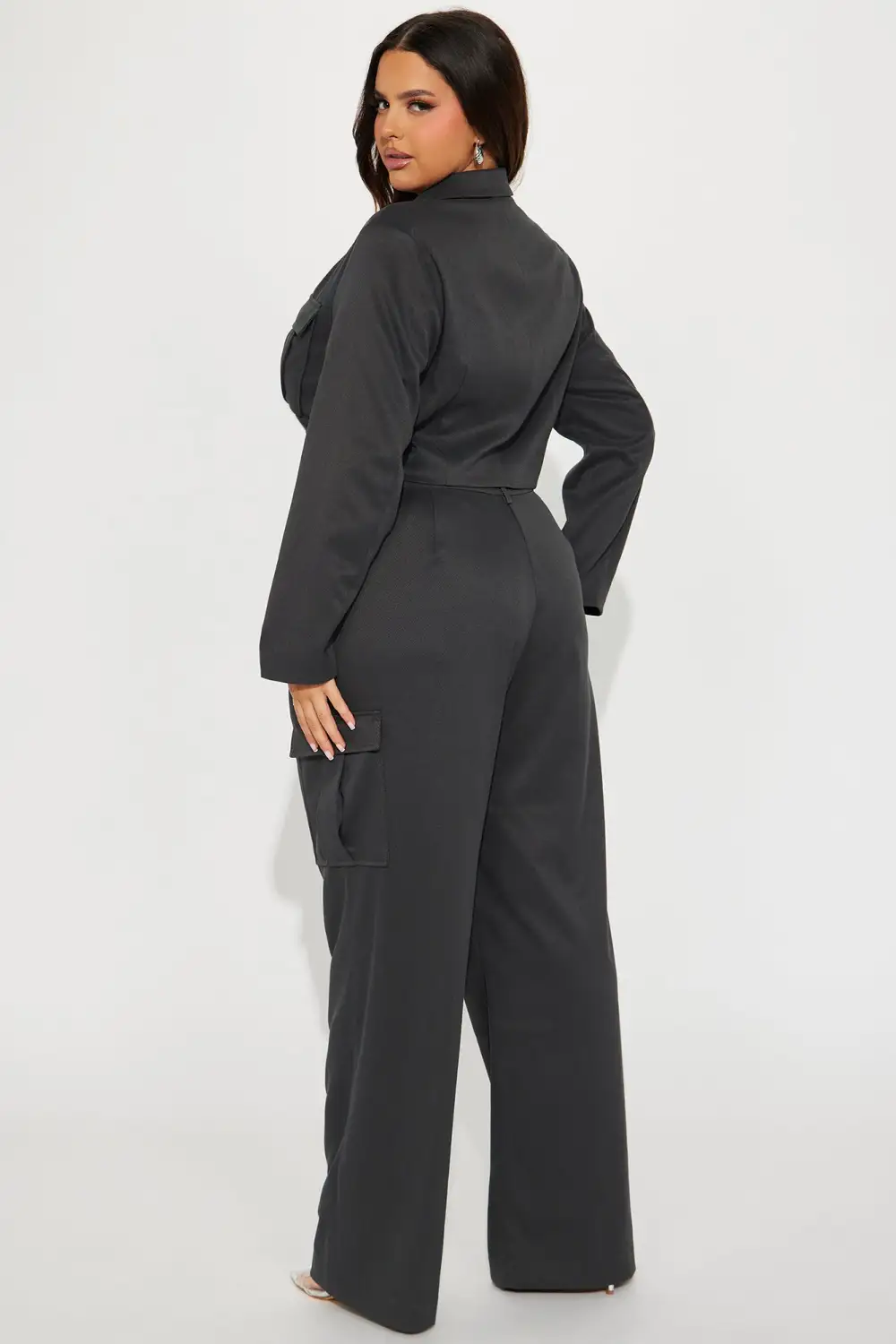 Guilt Trip Cargo Pant Set - Charcoal
