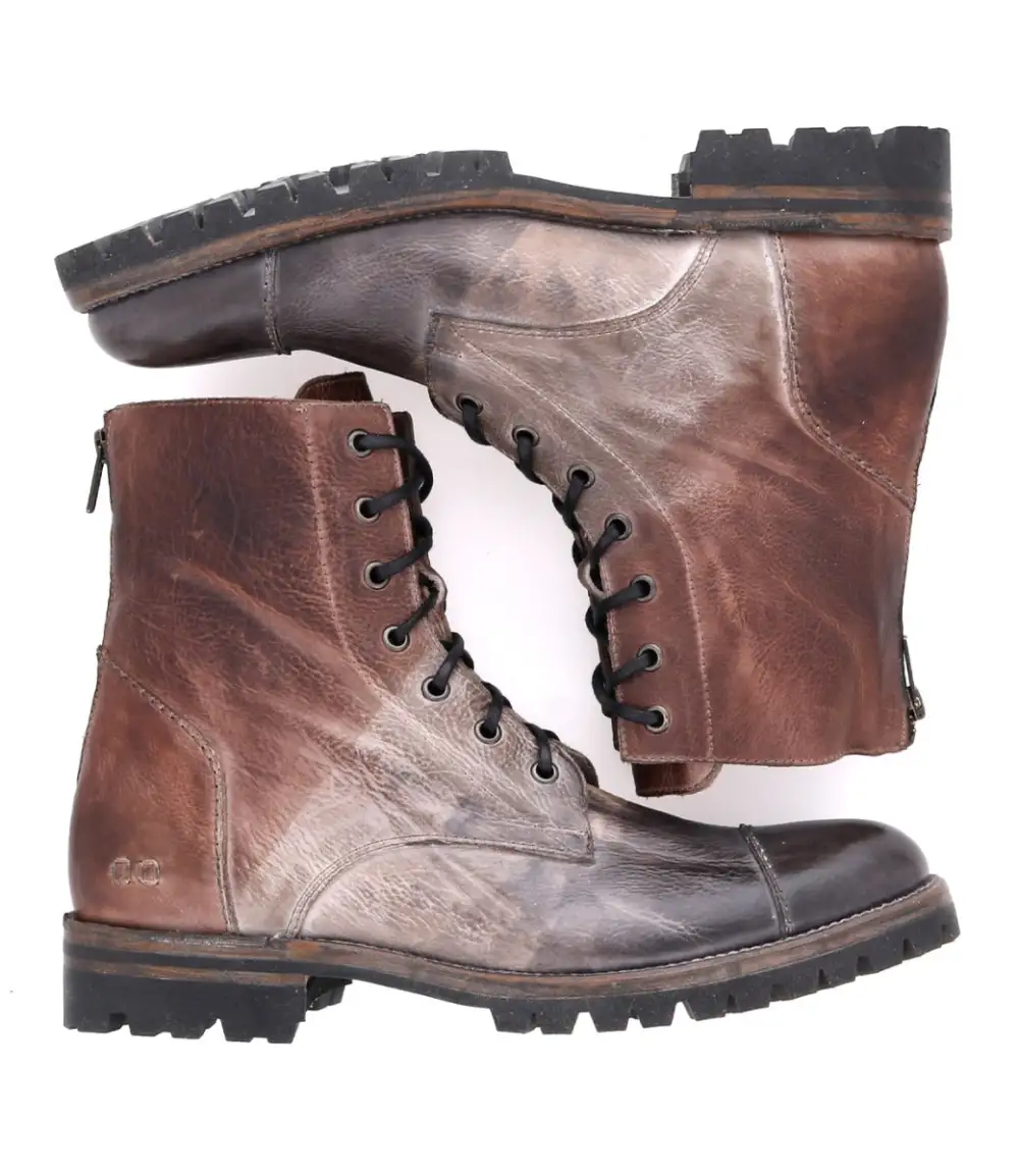 Lug Sole Back Zip Welted Rugged Ankle Boots