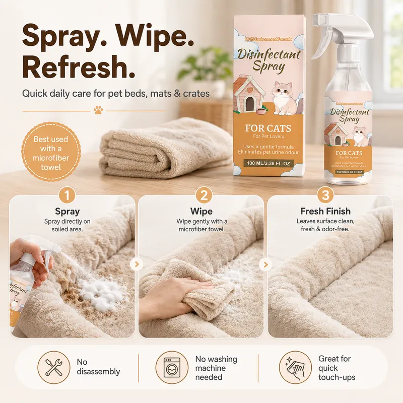 No-Wash Pet Bed Stain and Odor Remover Spray