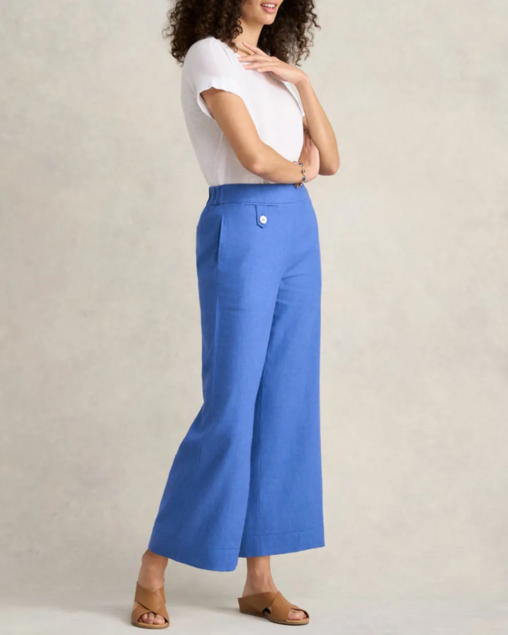 Pocket Detail Wide Leg Pant