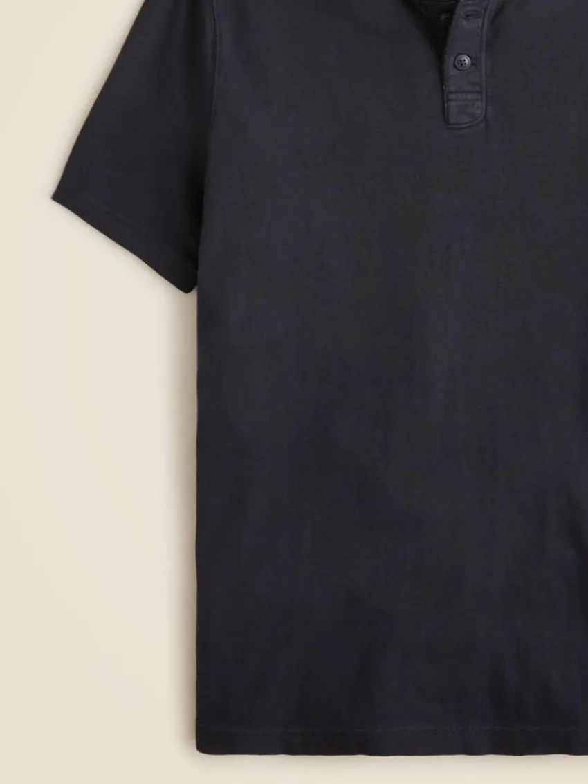 Dark Navy Henley Style T-Shirt