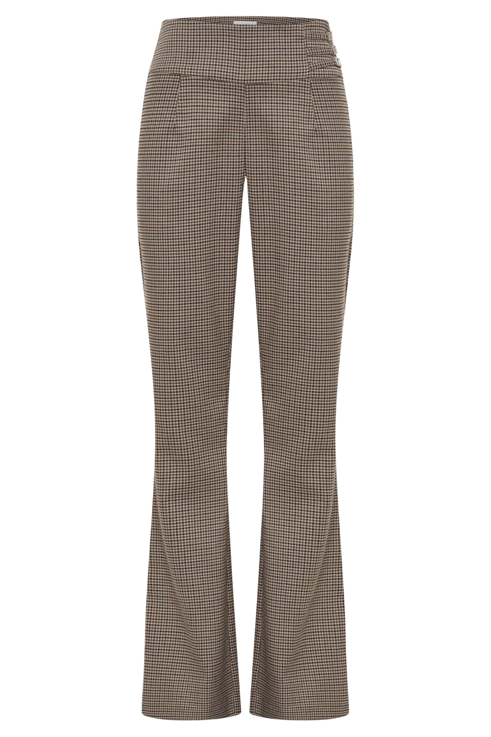 Mid Rise Buckle Straight Leg Pant