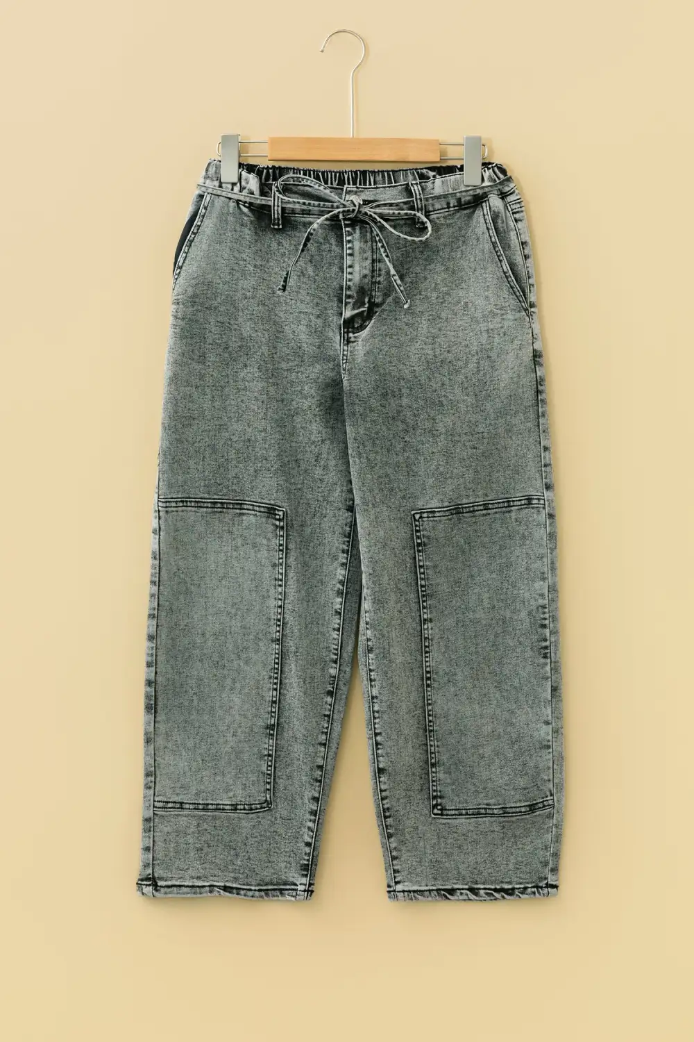 with Waist String Jeans