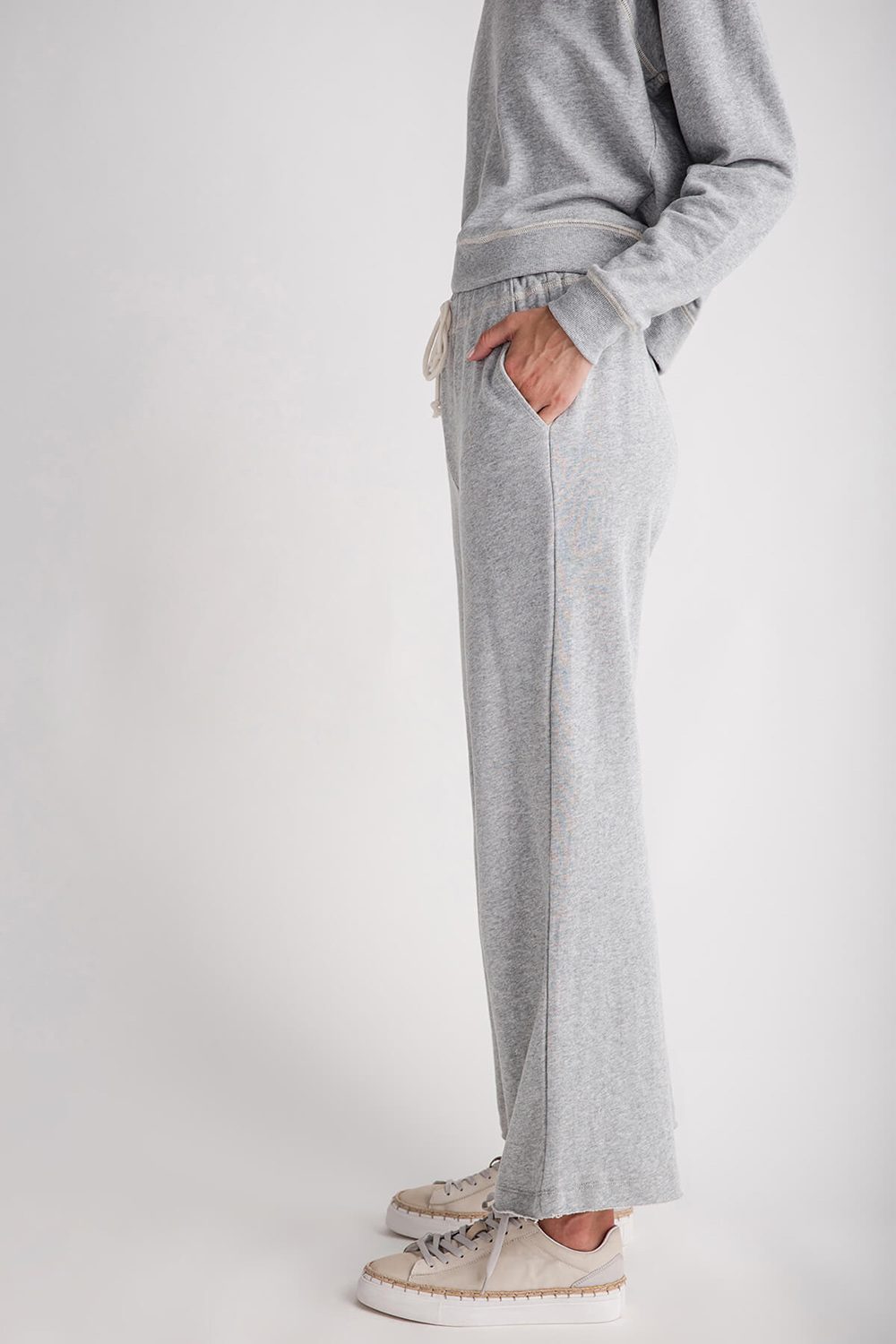 Z Supply Huntington French Terry Sweatpants - classic heather grey