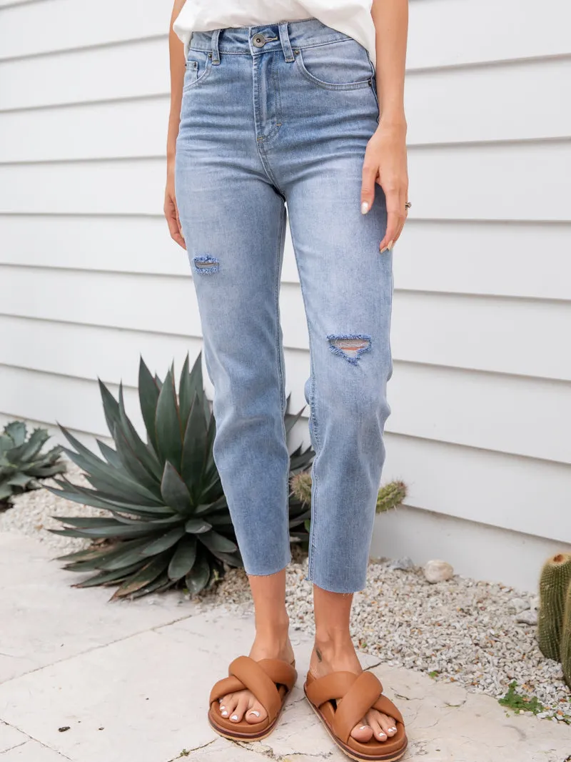 Blue Fashion 9-point Pants