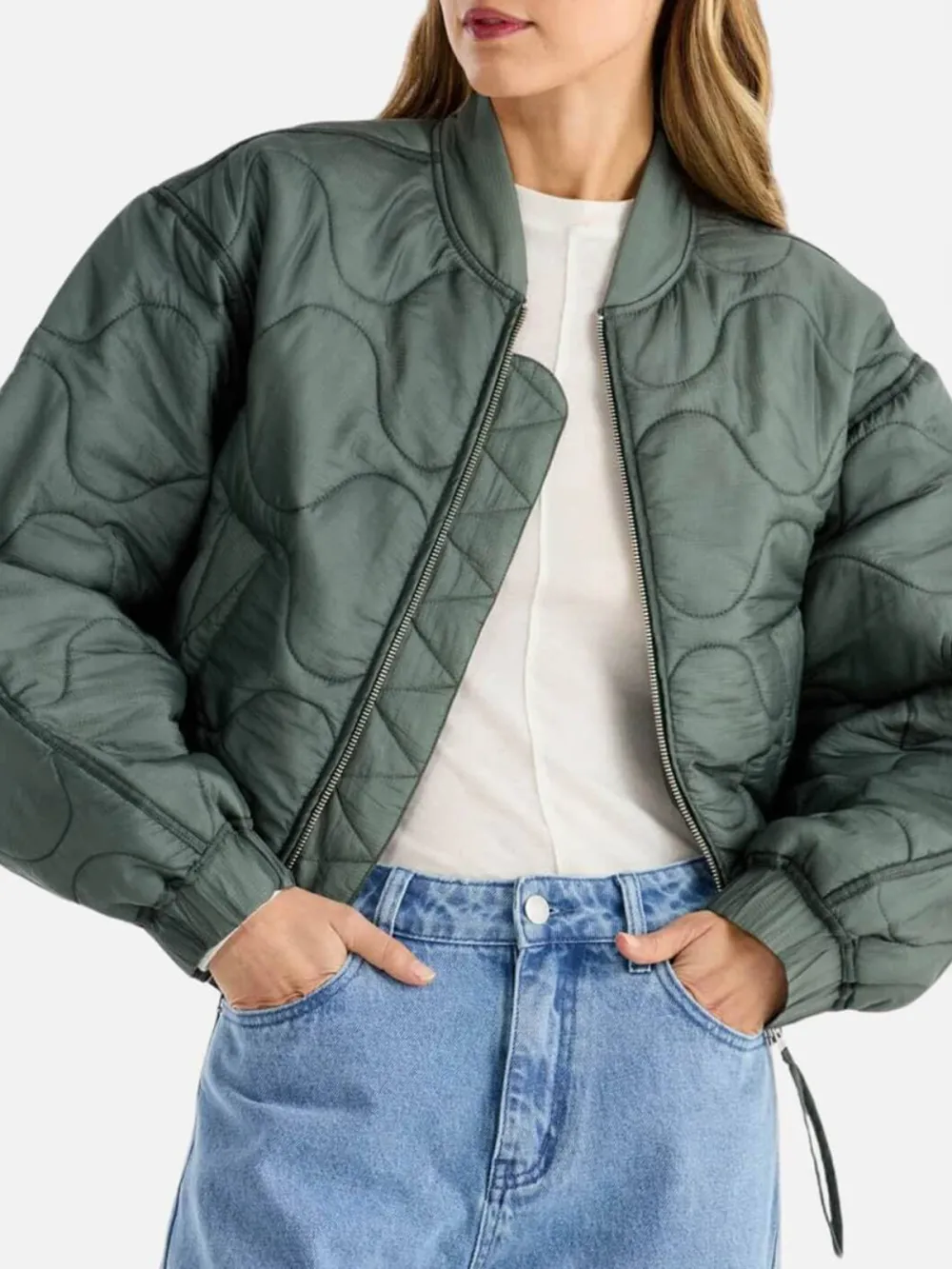 Quilted Zip Up Jacket