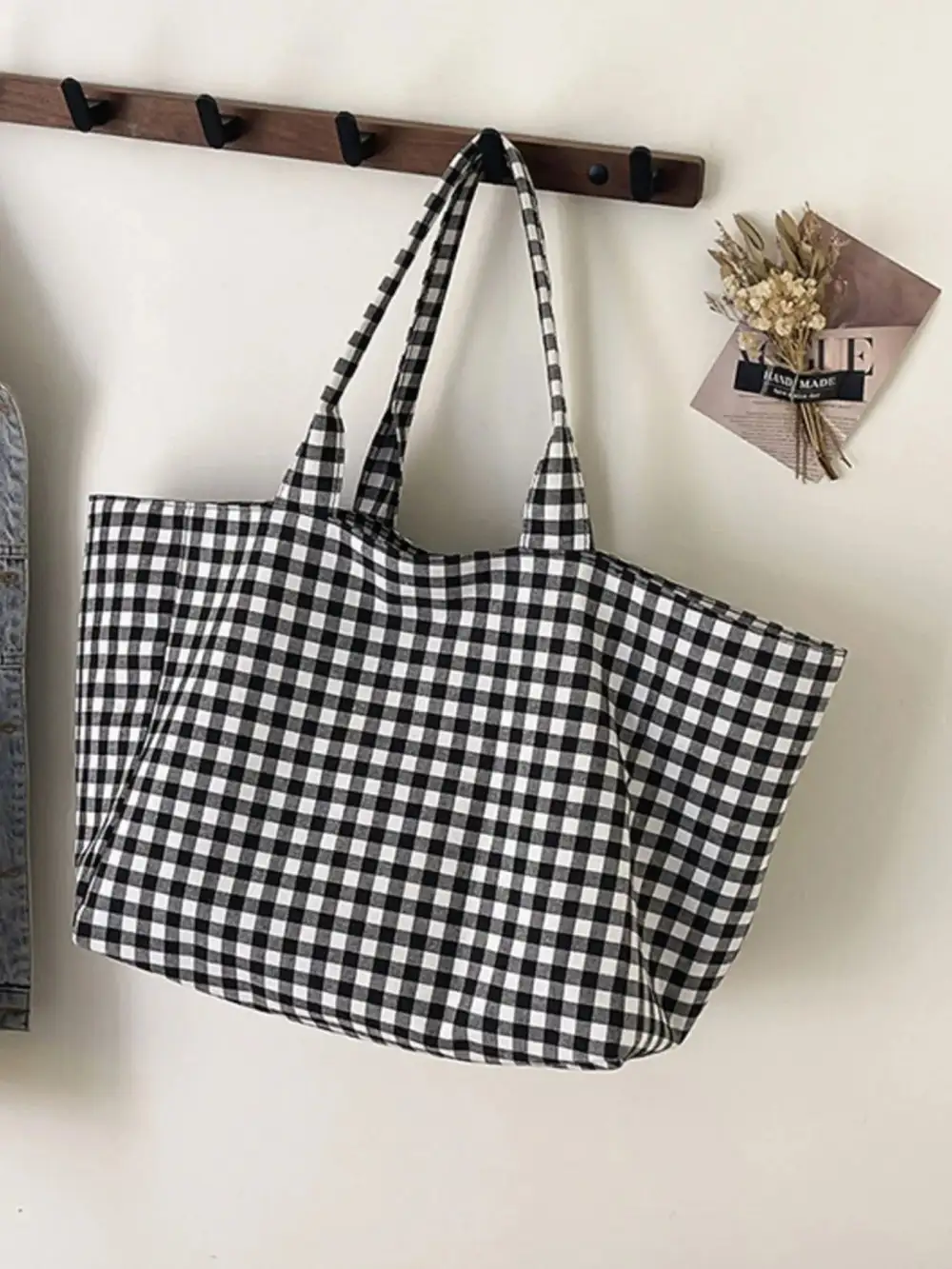 Everyday Plaid Tote Bag