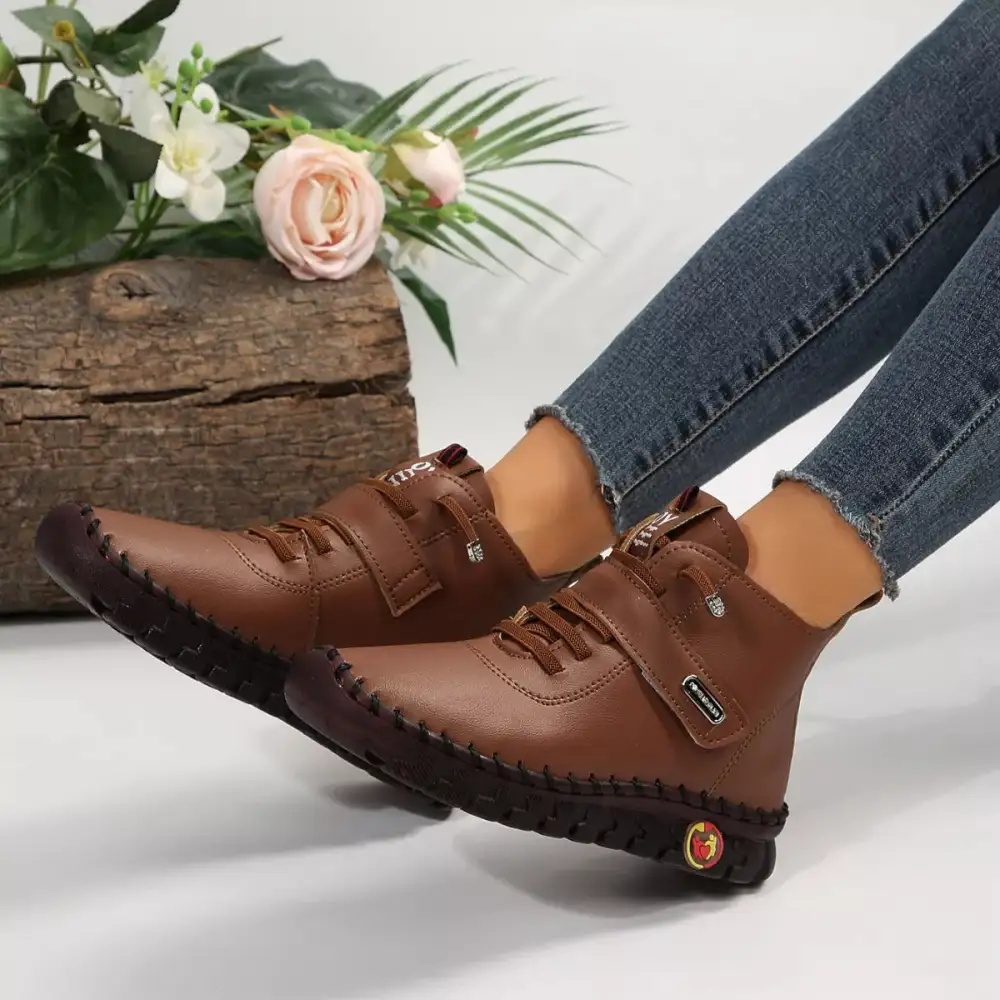 Lace-Up Platform Ankle Boots