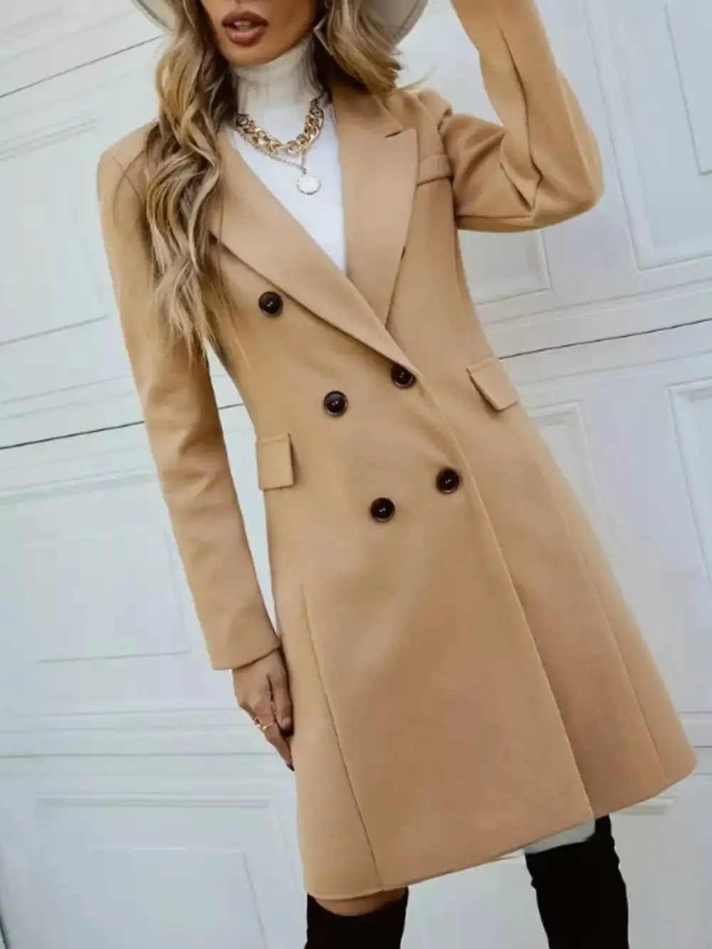 Double-breasted Longline Coat