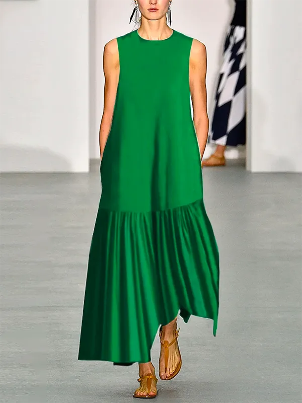 Joint Neck Maxi Dress