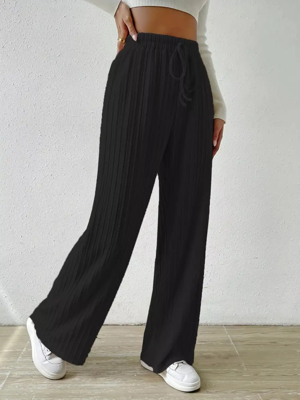 Weekend Drawstring Wide Leg Pants