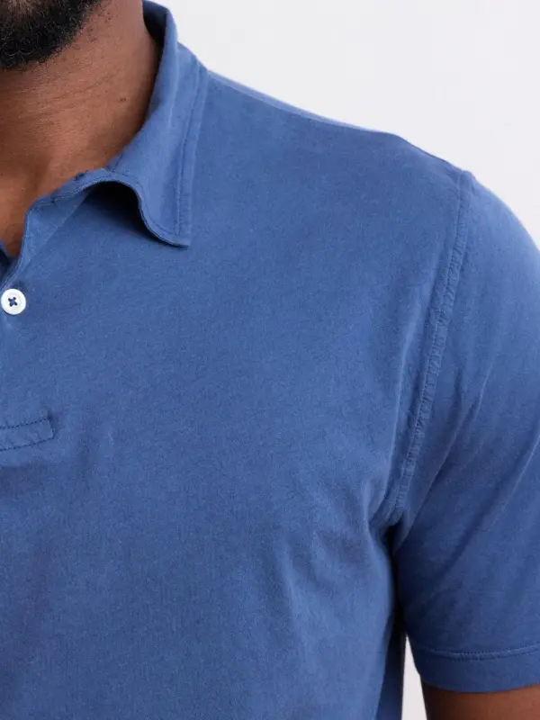 Comfortable Casual Breathable Soft Dark Blue Polo Shirt