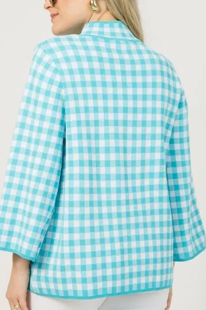 Relaxed Check Pattern Top