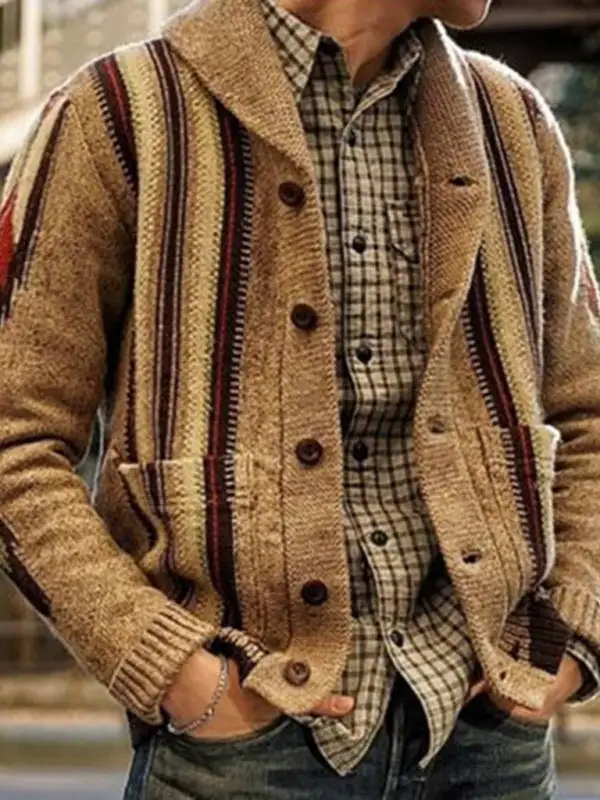 Lapel Collar Long Sleeve Jacket