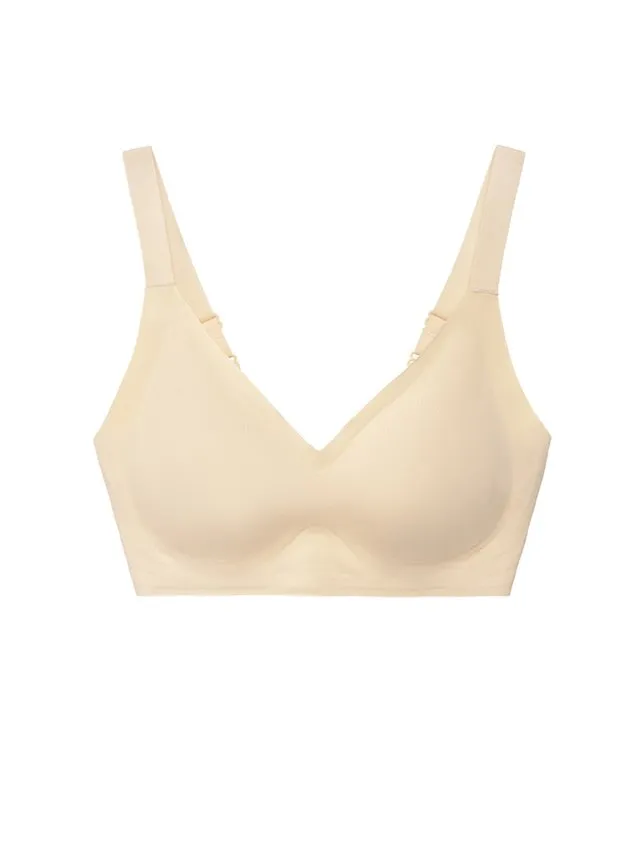 Breathable Comfortable Detachable Teardrop Molded Cup Seamless  Bra & Bralette