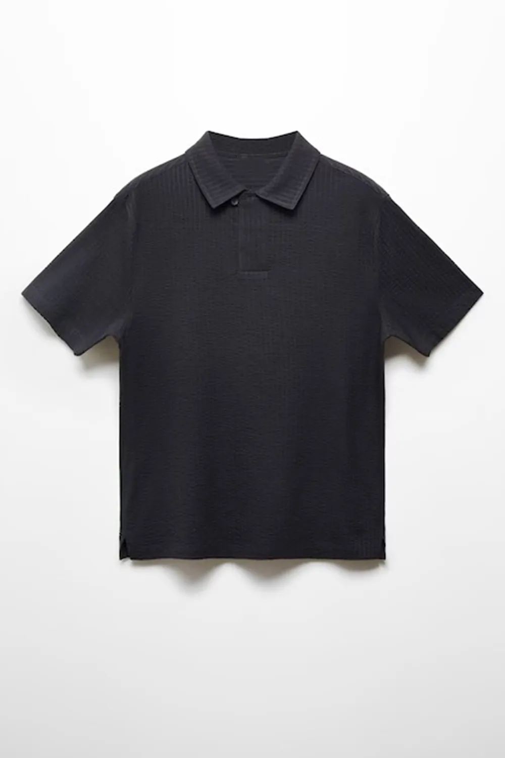 Seersucker Cotton Polo Shirt