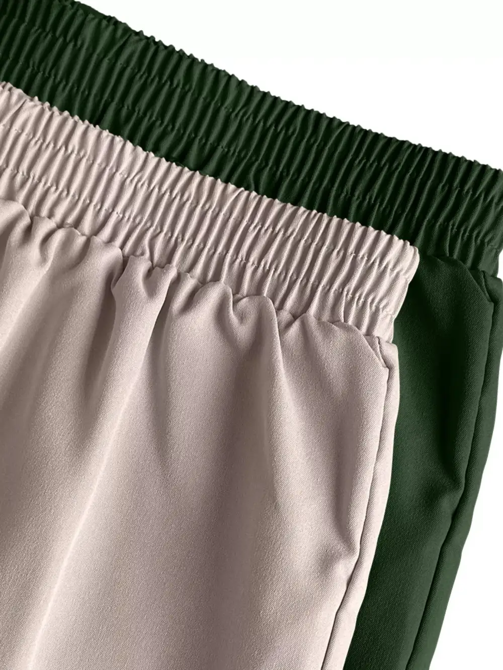 Piece Elastic Waist Cargo Pants